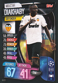 Mouctar Diakhaby Valencia CF 2019/20 Topps Match Attax CL #VAL13